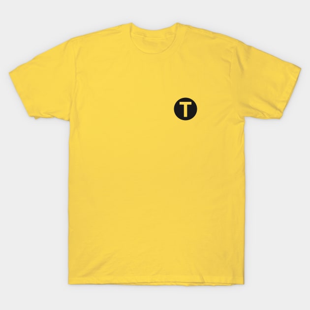 letter t yellow T-Shirt by persa